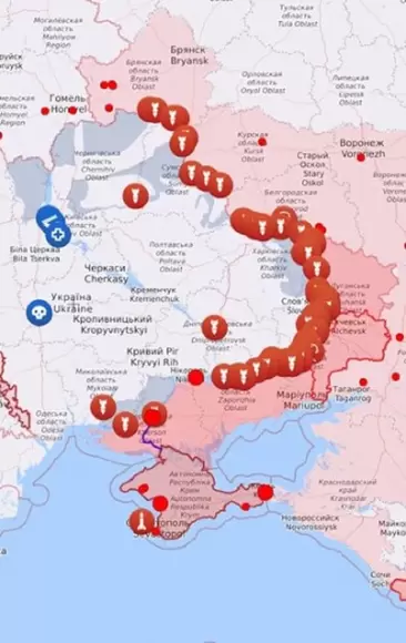 Мапа бойових дій в Україні: 08.05.2024